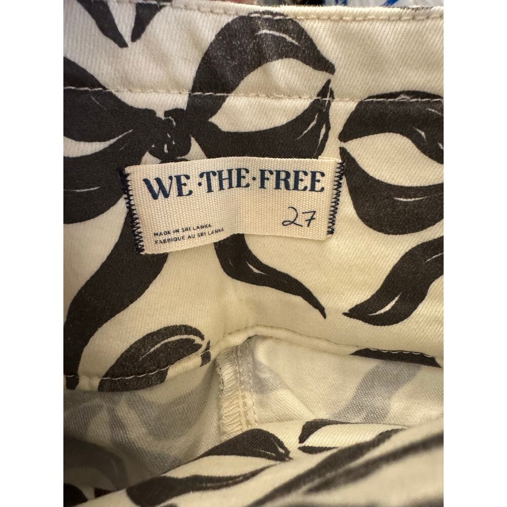 We The Free Spotlight Bows Printed Wide-Leg Jeans | Free People sz 27 NWT - Picture 7 of 10